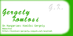 gergely komlosi business card
